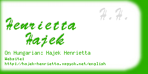 henrietta hajek business card